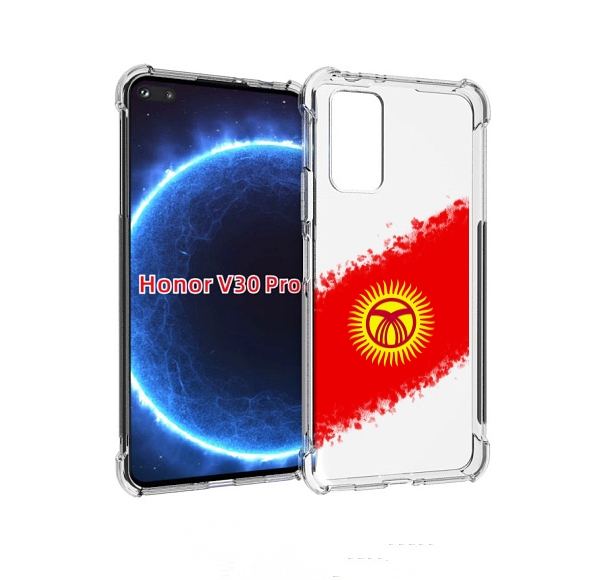 

Чехол бампер MyPads флаг Киргизии для Honor V30 Pro, Прозрачный, Tocco