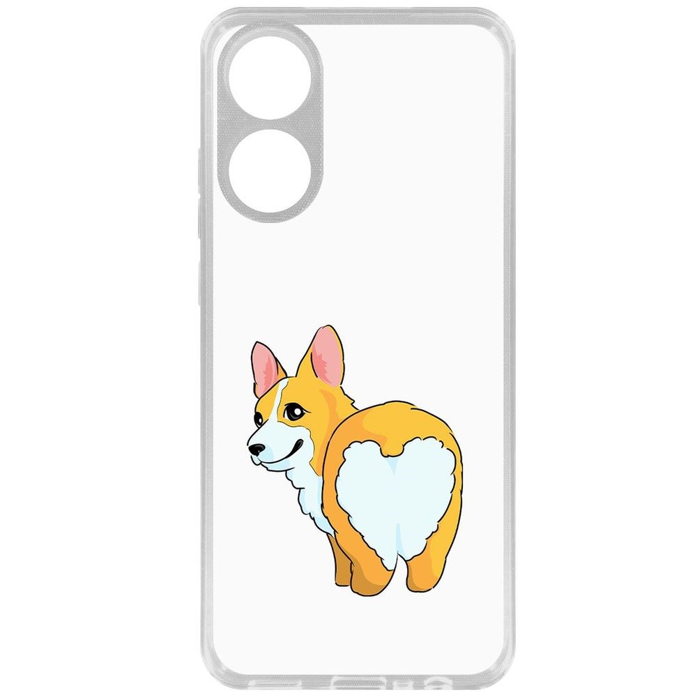 

Чехол-накладка Krutoff Clear Case Рисованный корги вид 2 для Oppo A78 4G, Прозрачный