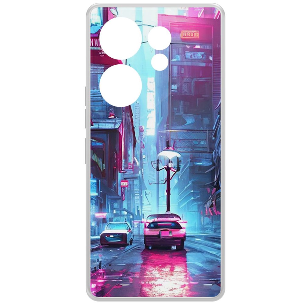 

Чехол-накладка Krutoff Clear Case Киберпанк Улица для TECNO Camon 20 Premier, Прозрачный