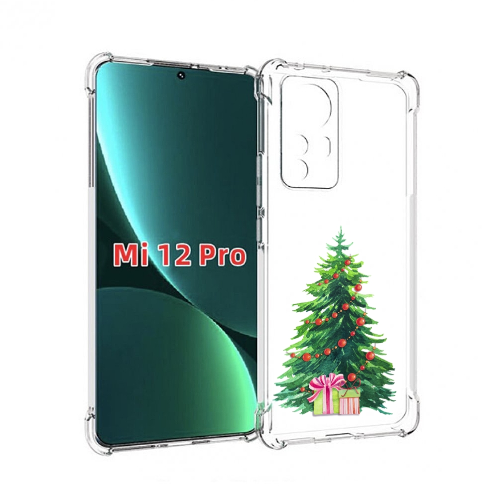 

Чехол MyPads Елка новогодняя с подарками акварель для Xiaomi 12S Pro, Прозрачный, Tocco