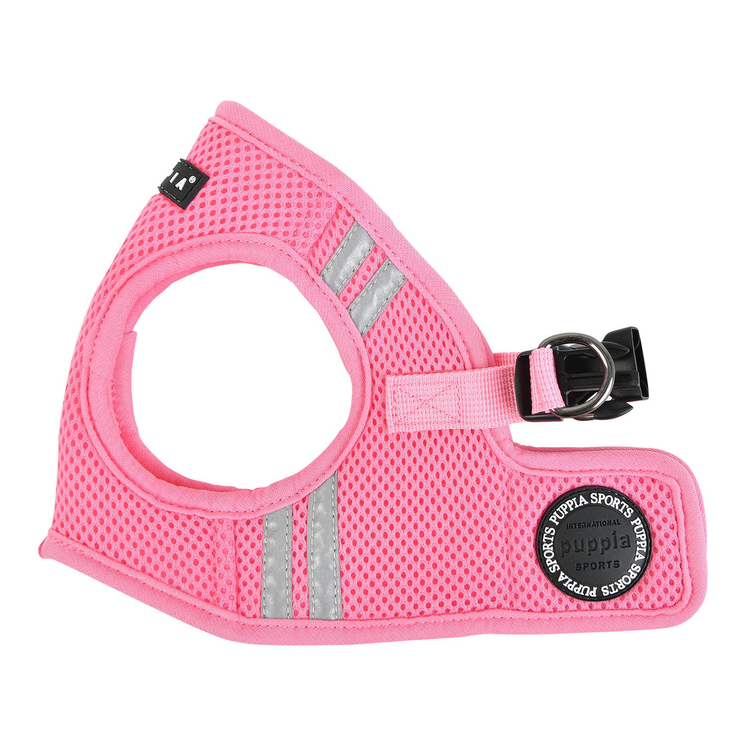 Шлейка-жилет для собак Puppia S, светоотражающая Soft полиэстер, розовый