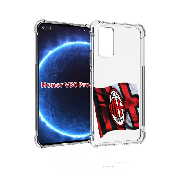 

Чехол бампер MyPads фк милан мужской для Honor V30 Pro, Прозрачный, Tocco