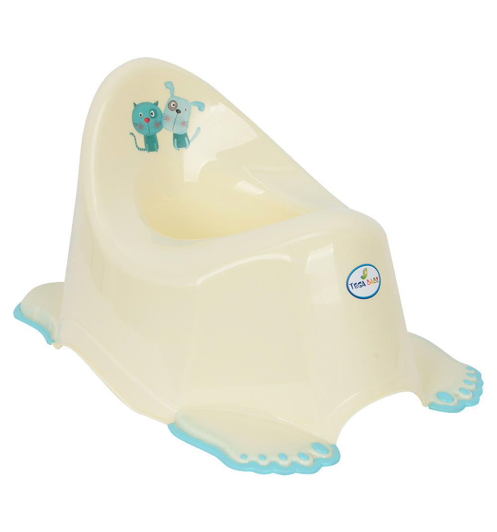 

Горшок Tega "Кот и пёс" антискользящий, цвет: желтый