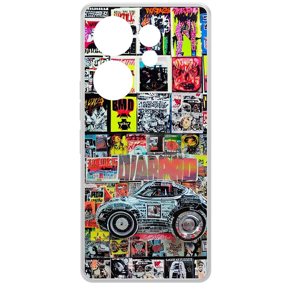

Чехол-накладка Krutoff Clear Case Автопамфлет для TECNO Camon 20 Premier, Прозрачный