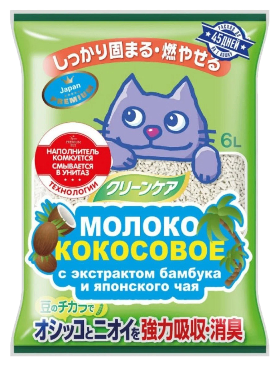 фото Japan premium pet наполнитель комкующийся premium pet japan кокосовое молоко с экстрактом