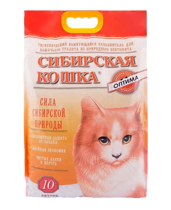 

СИБИРСКАЯ КОШКА СИБИРСКАЯ КОШКА ОПТИМА наполнитель комкующийся для туалета кошек (10 л х 4