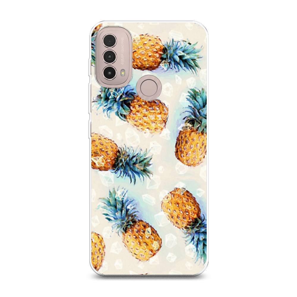 фото Силиконовый чехол "ананасы" на motorola moto e40 awog