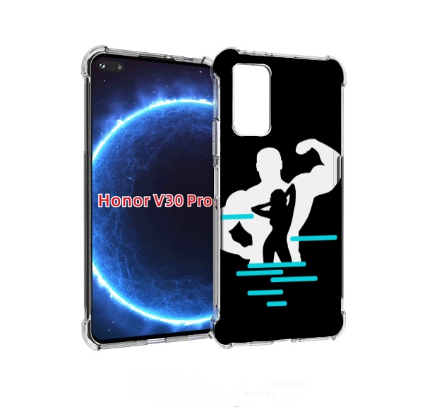 

Чехол бампер MyPads фитнес-тренировка для Honor V30 Pro, Прозрачный, Tocco