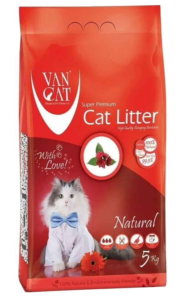 фото Van cat van cat natural наполнитель комкующийся для туалета кошек 100 % натуральный (5 + 5
