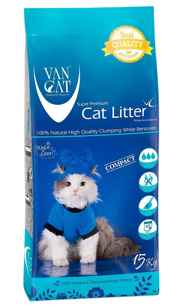 фото Van cat van cat natural наполнитель комкующийся для туалета кошек 100 % натуральный (15 кг