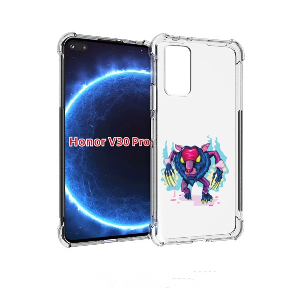 

Чехол бампер MyPads фиолетовая-россомаха для Honor V30 Pr, Прозрачный, Tocco