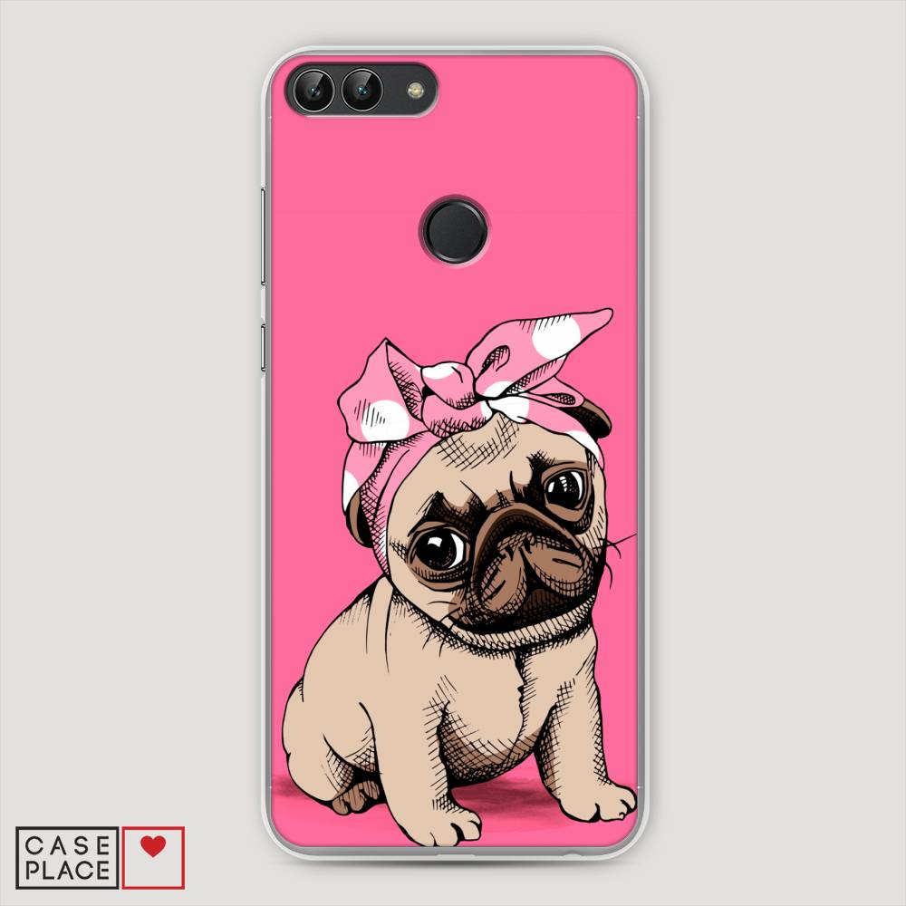 фото Чехол awog "dog pin-up" для huawei p smart