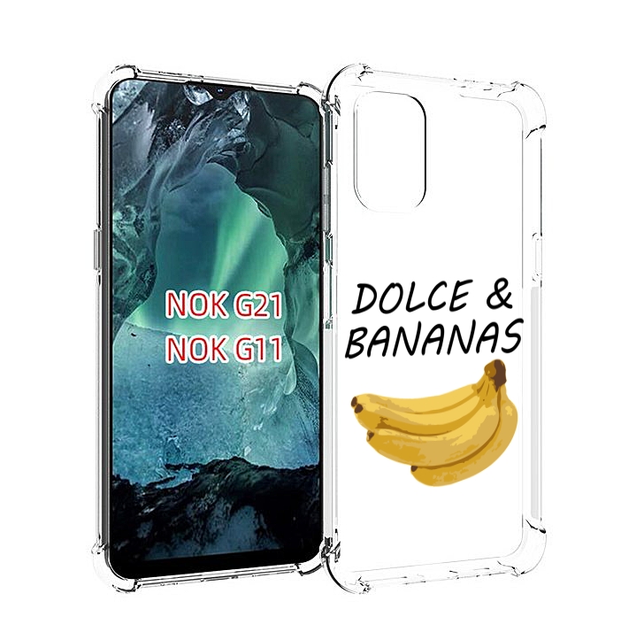 

Чехол Mypads Dolce Банан Для Nokia G11/G21, Прозрачный, Tocco