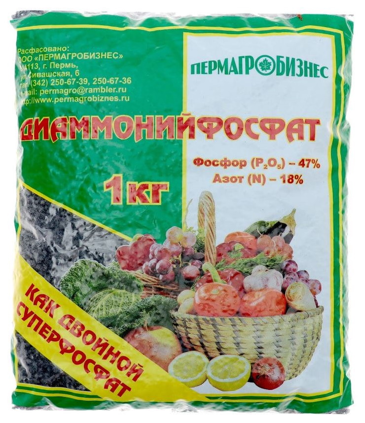 

Удобрение Пермагробизнес Диаммонийфосфат 1 кг