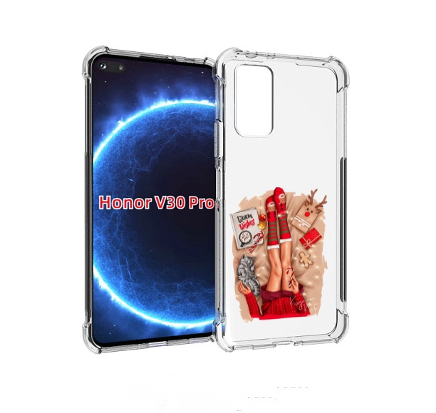 

Чехол бампер MyPads уютный-арт женский для Honor V30 Pro, Прозрачный, Tocco