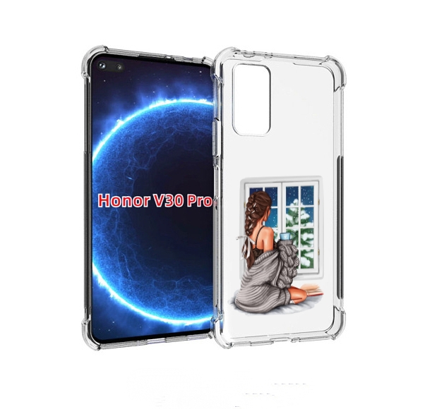 

Чехол бампер MyPads уютное-зимнее-окно женский для Honor, Прозрачный, Tocco