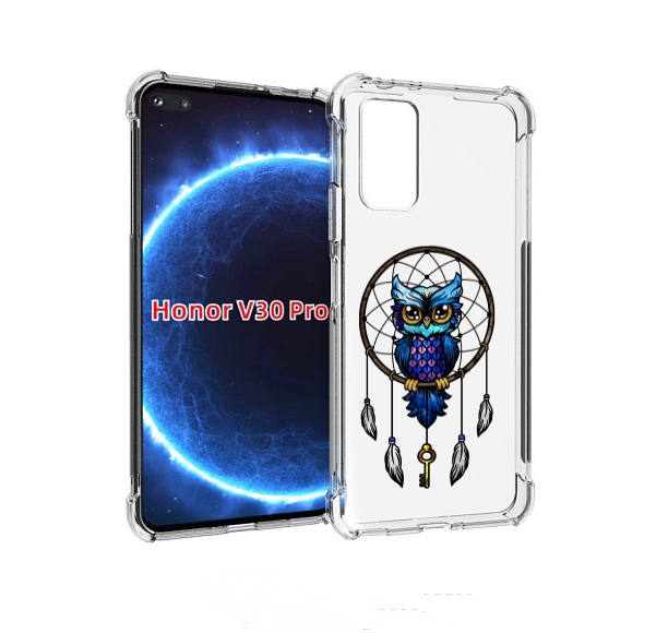 

Чехол бампер MyPads умная-фиолетовая-сова для Honor V30 P, Прозрачный, Tocco