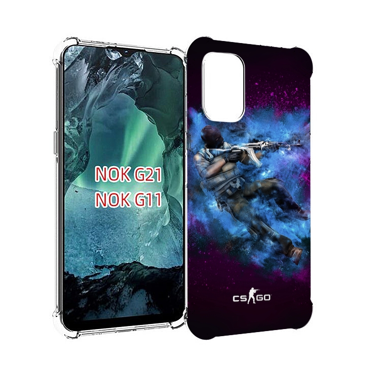 

Чехол Mypads Cs-Go-Террорист Для Nokia G11/G21, Прозрачный, Tocco