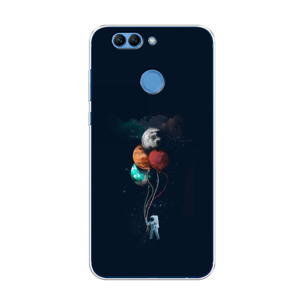 

Чехол на Huawei Nova 2 Plus "Космонавт с шариками", Разноцветный, 63050-4