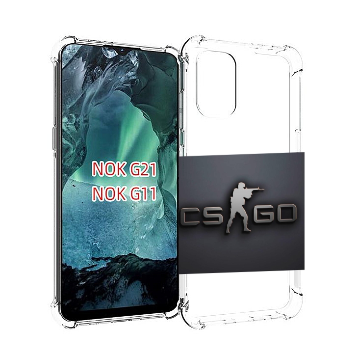 

Чехол Mypads Cs Go Логотип Мужской Для Nokia G11/G21, Прозрачный, Tocco