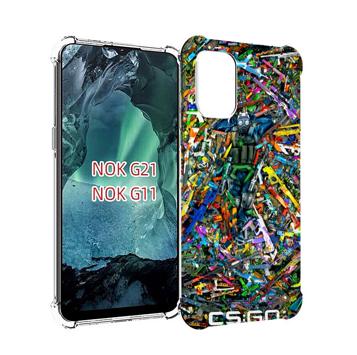 

Чехол Mypads Cs Go Guns Skins Мужской Для Nokia G11/G21, Прозрачный, Tocco