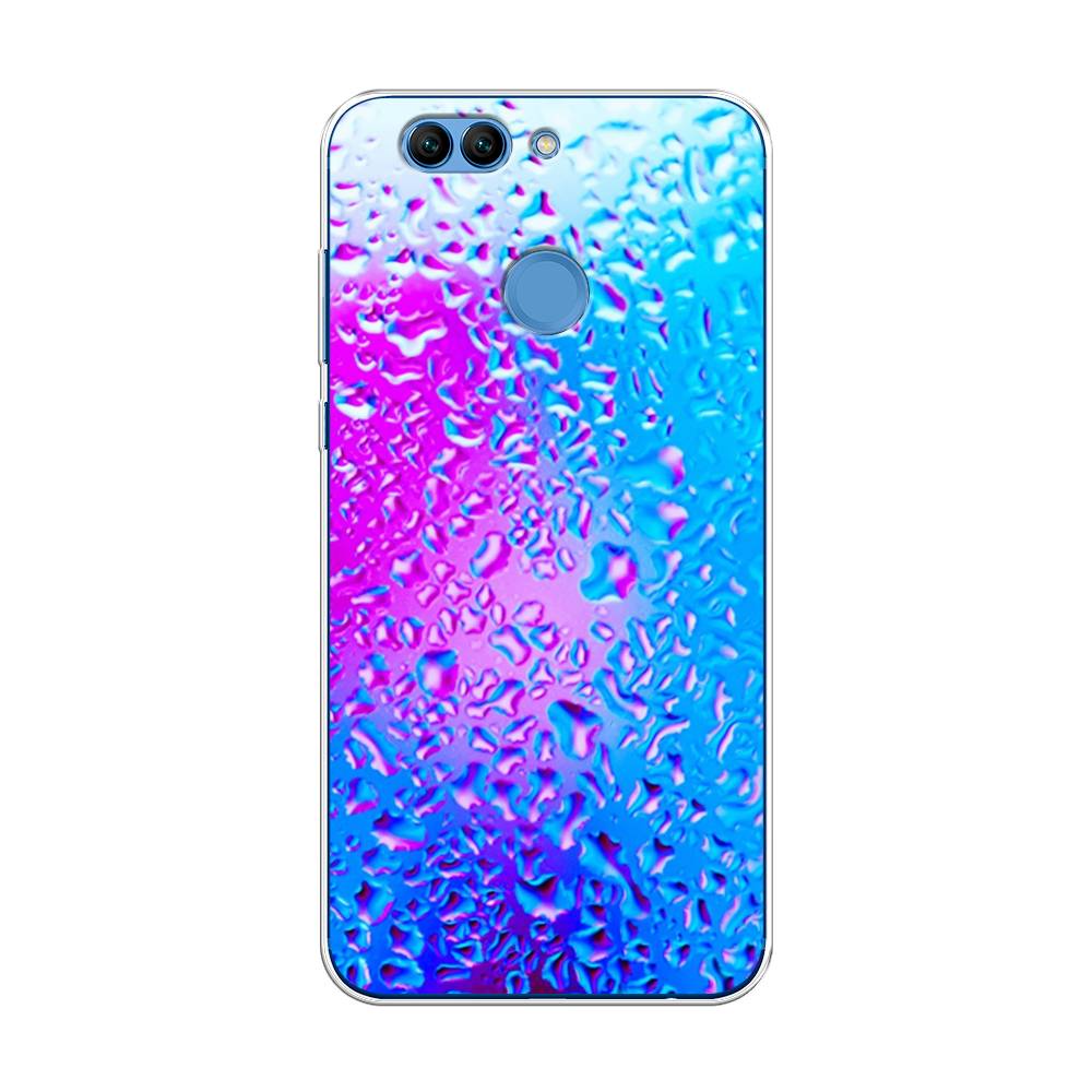 

Чехол на Huawei Nova 2 Plus "Капли на стекле", Голубой;розовый, 63050-3