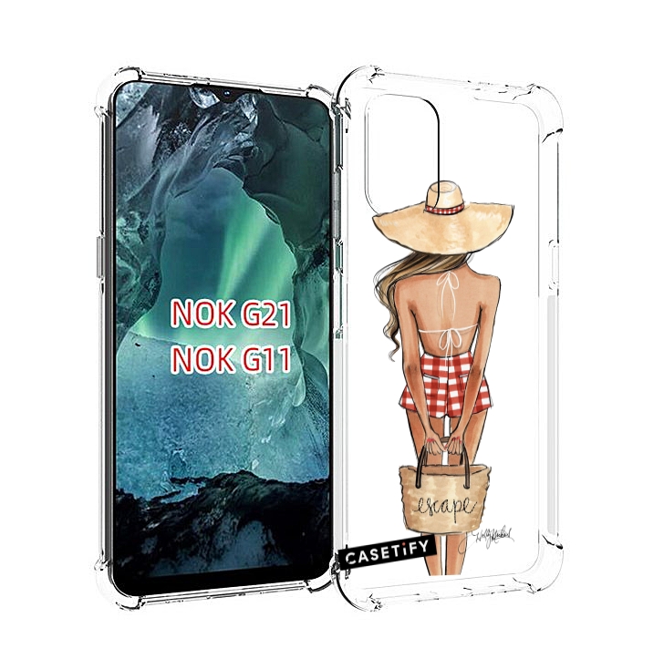 

Чехол Mypads Casetify Женский Для Nokia G11/G21, Прозрачный, Tocco