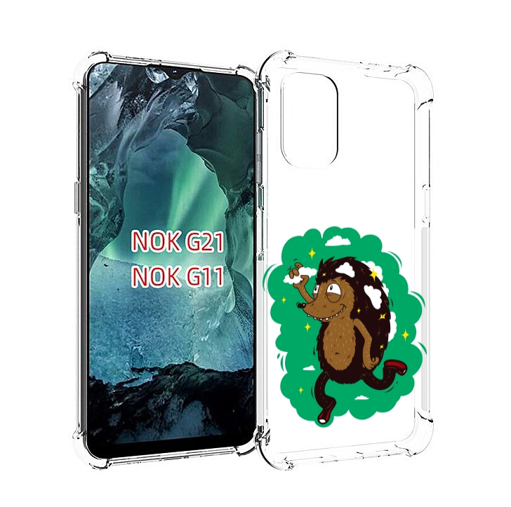 

Чехол Mypads Ежик В Облаках Для Nokia G11/G21, Прозрачный, Tocco