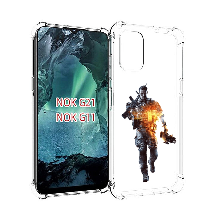 

Чехол Mypads Battlefield-4 Мужской Для Nokia G11/G21, Прозрачный, Tocco