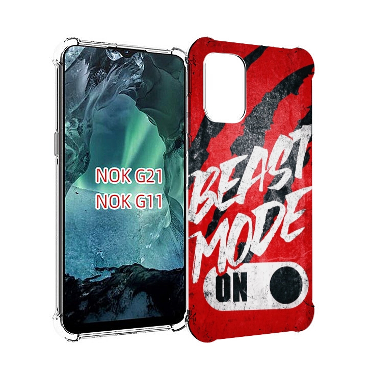 

Чехол Mypads Beast Inside You Для Nokia G11/G21, Прозрачный, Tocco
