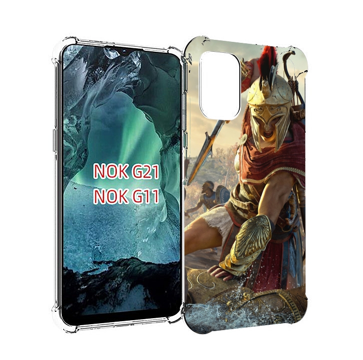 

Чехол Mypads Assassin'S Creed Odyssey Kassandra Мужской Для Nokia G11/G21, Прозрачный, Tocco