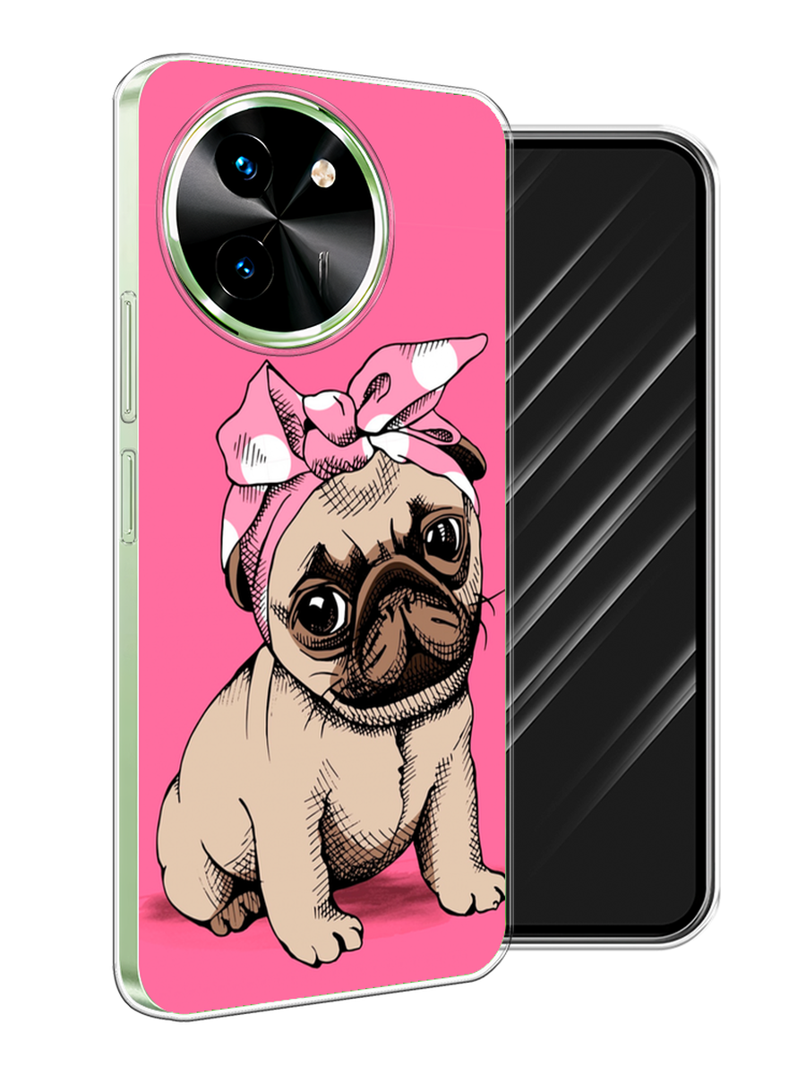 

Чехол Awog на Vivo T3x/Y38 5G "Dog Pin-Up", Розовый;бежевый, 2610650-1