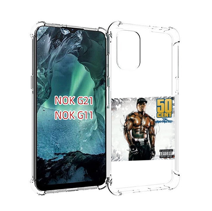 

Чехол Mypads 50 Cent - The Massacre Для Nokia G11/G21, Прозрачный, Tocco