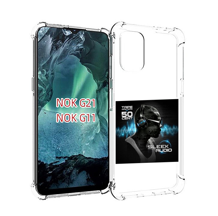 

Чехол Mypads 50 Cent - Sleek Audio Для Nokia G11/G21, Прозрачный, Tocco