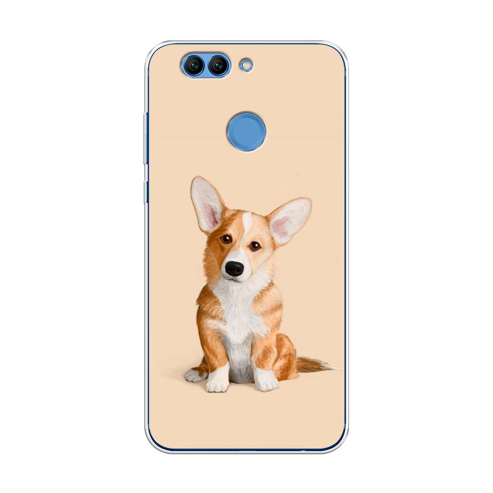 

Чехол на Huawei Nova 2 Plus "Грустный Корги", Коричневый;бежевый, 63050-1