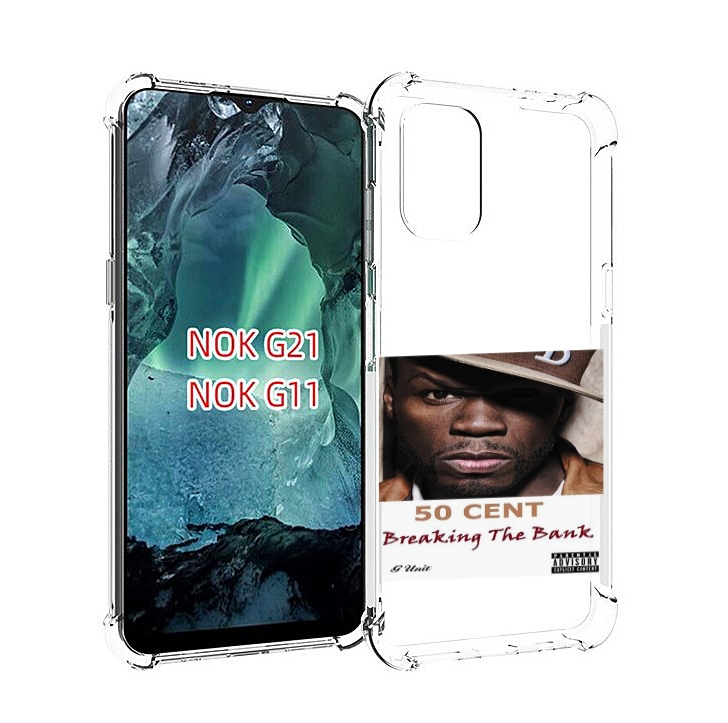 

Чехол Mypads 50 Cent - Breaking The Bank Для Nokia G11/G21, Прозрачный, Tocco