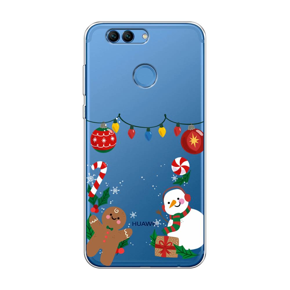 

Чехол на Huawei Nova 2 "Новогоднее настроение", Коричневый;красный;зеленый, 62950-5