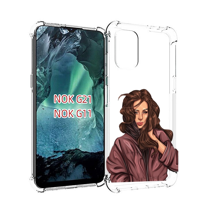 

Чехол Mypads Арт Рисунок Девушки Для Nokia G11/G21, Прозрачный, Tocco