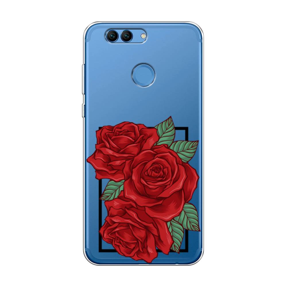 

Чехол на Huawei Nova 2 "Три алые розы", Красный, 62950-2