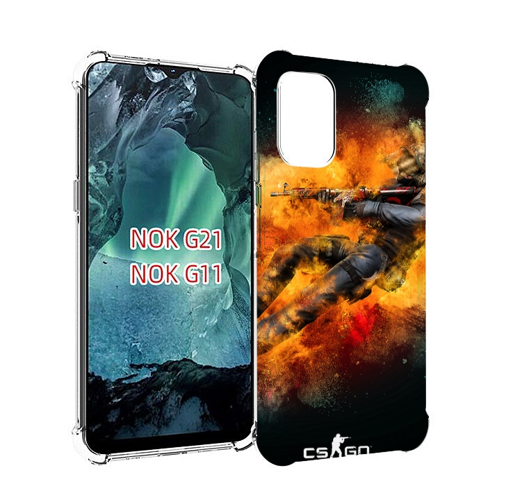 

Чехол Mypads Cs-Go Контр-Террорист Для Nokia G11/G21, Прозрачный, Tocco