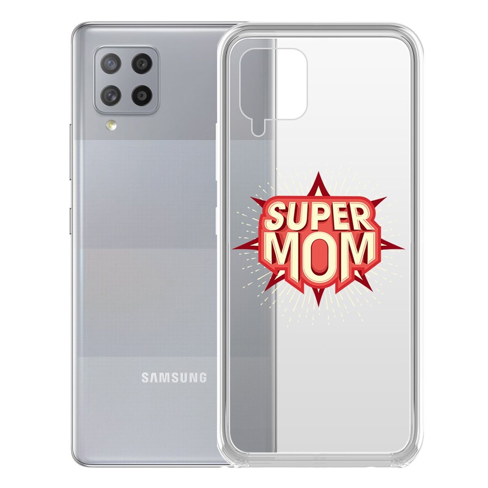 

Чехол-накладка Krutoff Clear Case Супер Мама для Samsung Galaxy A42 5G (A426), Прозрачный