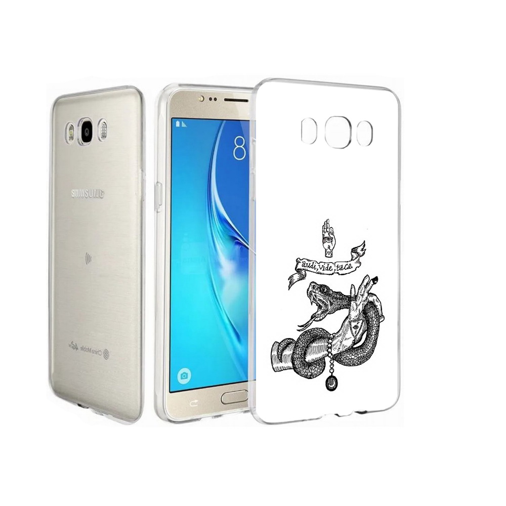 

Чехол MyPads Tocco для Samsung Galaxy J7 змея на руке рисунок, Прозрачный, Tocco