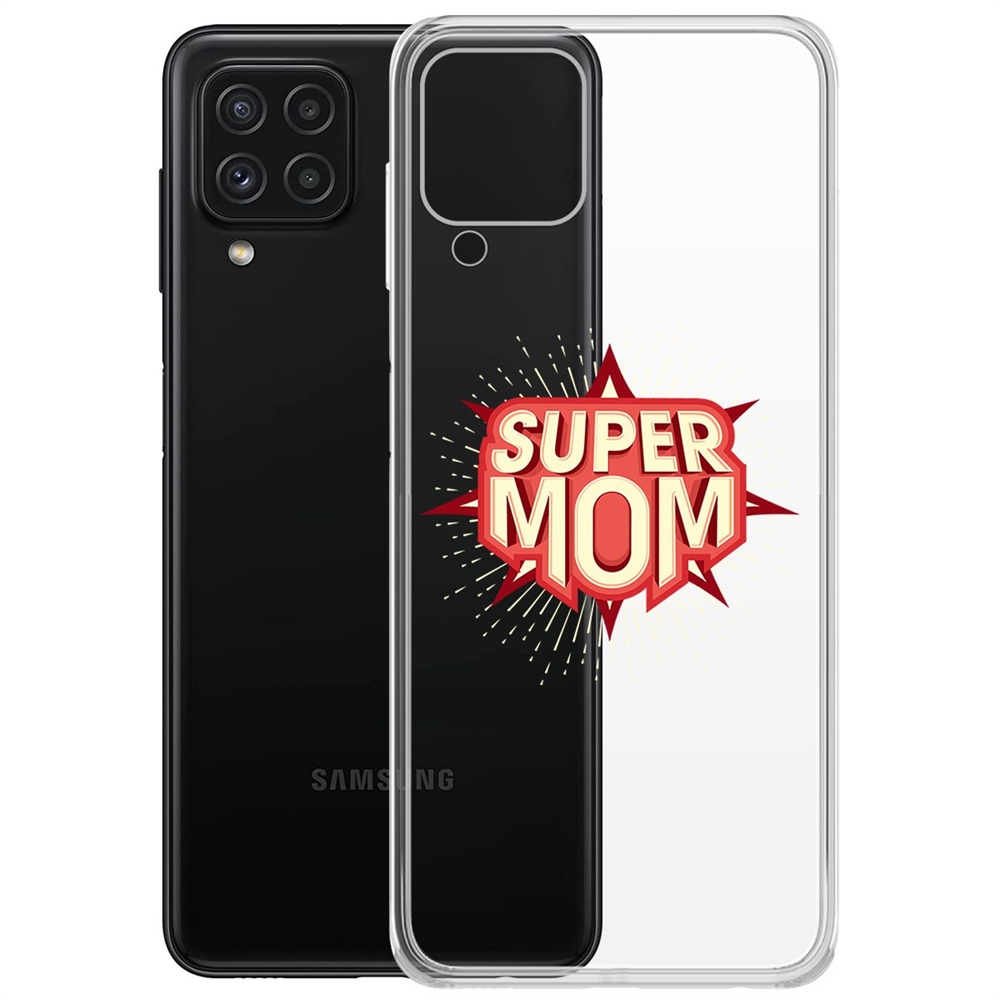 фото Чехол-накладка krutoff clear case супер мама для samsung galaxy a22/m22 (a225/m225)