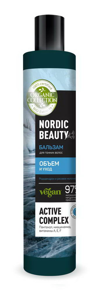 фото Бальзам organic collection для тонких волос объем и уход 400мл cotton club