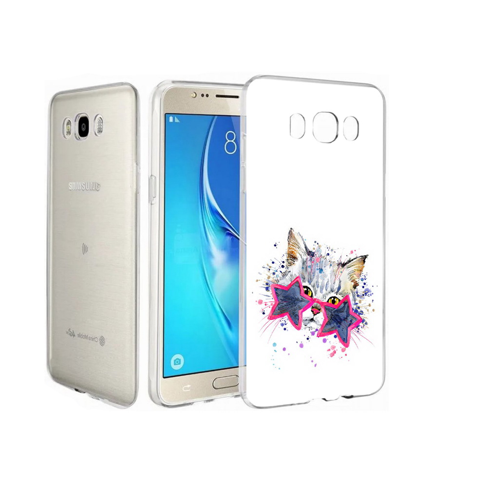 

Чехол MyPads Tocco для Samsung Galaxy J7 звездные очки, Прозрачный, Tocco