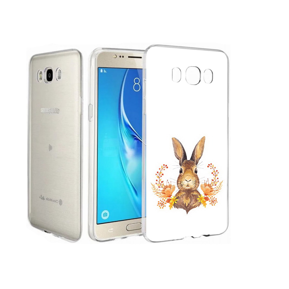 

Чехол MyPads Tocco для Samsung Galaxy J7 зайка в цветах, Прозрачный, Tocco