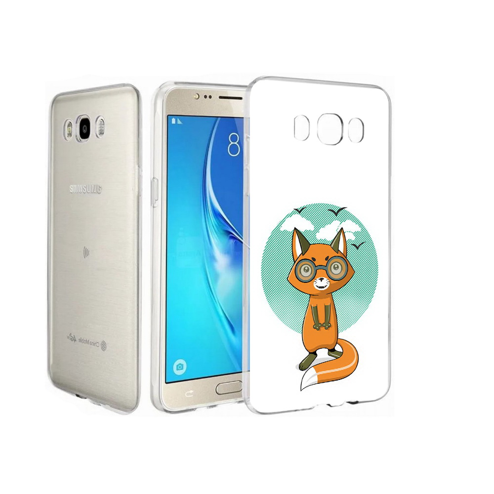 

Чехол MyPads Tocco для Samsung Galaxy J7 задумчивая лиса, Прозрачный, Tocco