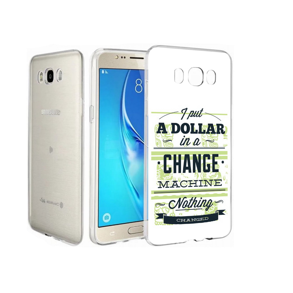 

Чехол MyPads Tocco для Samsung Galaxy J7 доллар надпись, Прозрачный, Tocco