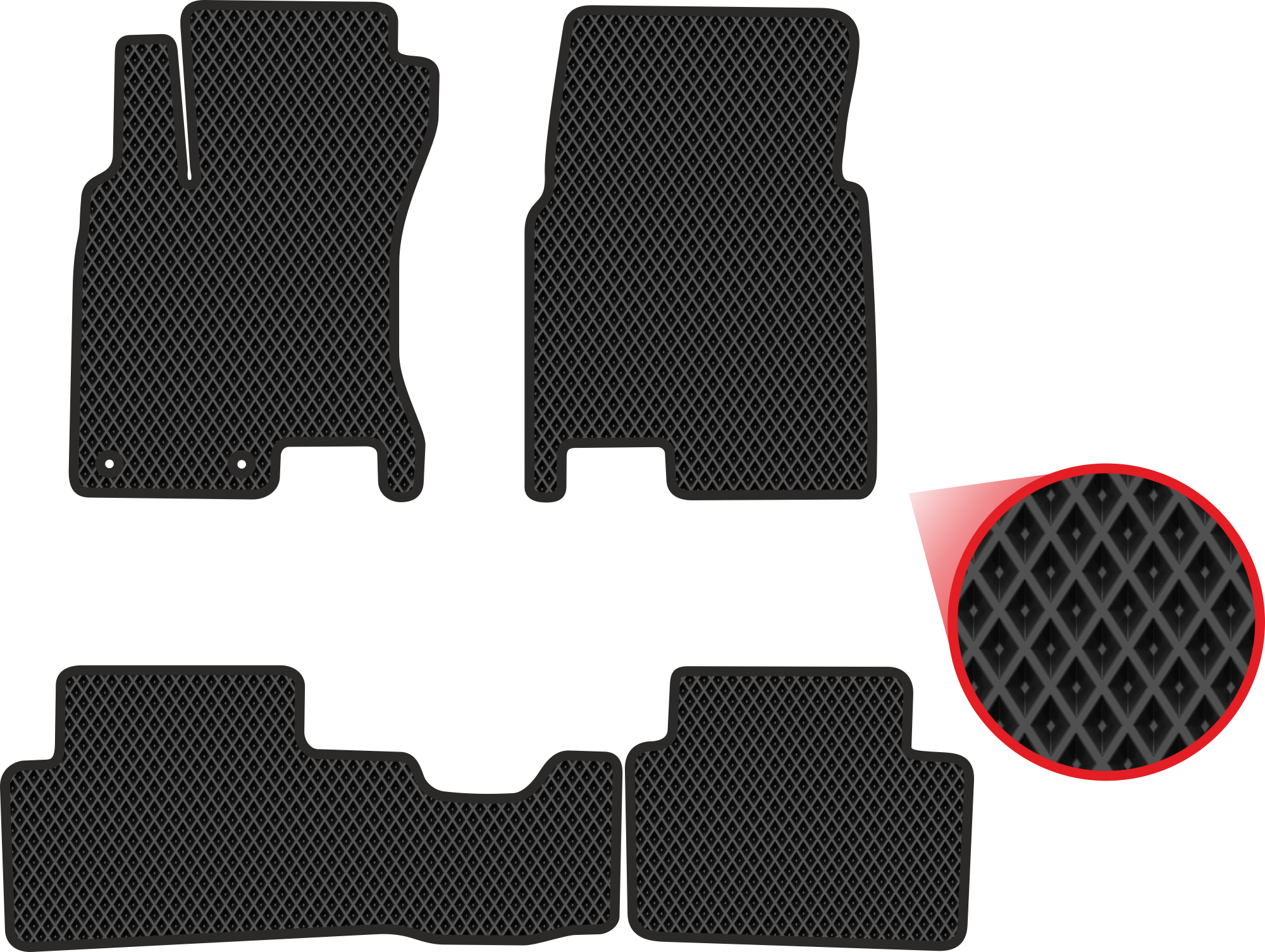 

Комплект ковриков в салон Kupi-Kovrik EVA для Nissan Qashqai I (2006-2013), чёрные