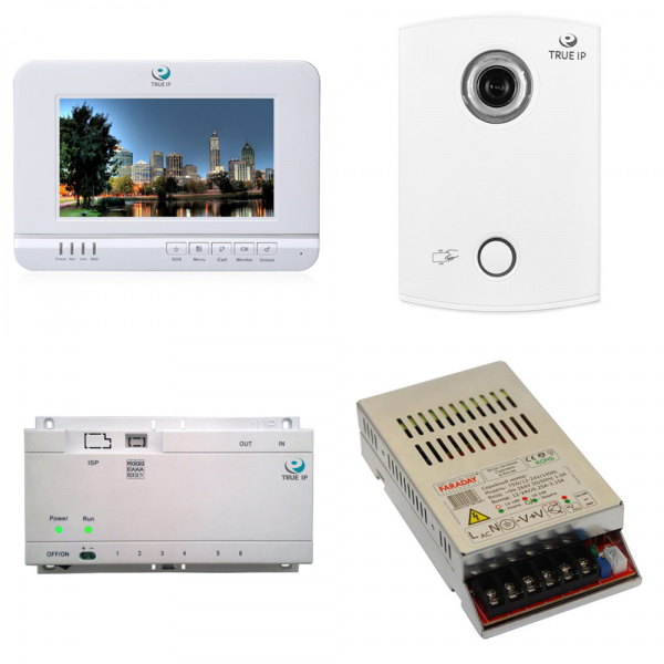 

Комплект домофона True IP Tareal 1 TI-2720W, TI-2600С, TI-6SP, Tareal 1